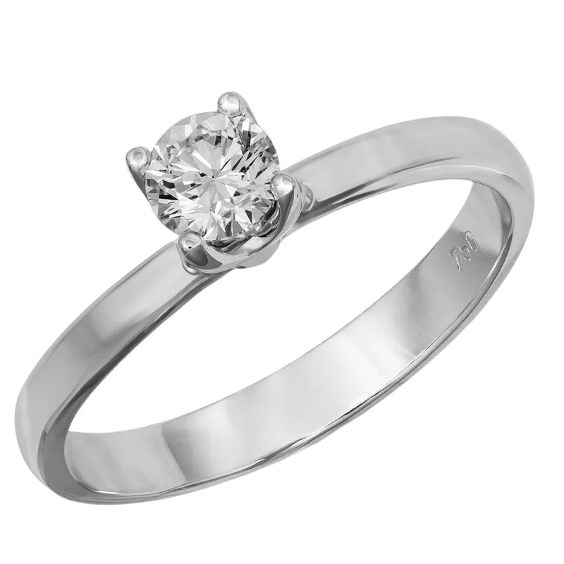 Λευκόχρυσο μονόπετρο δαχτυλίδι Κ18 με IGI Diamond 054872 054872 Χρυσός 18 Καράτια