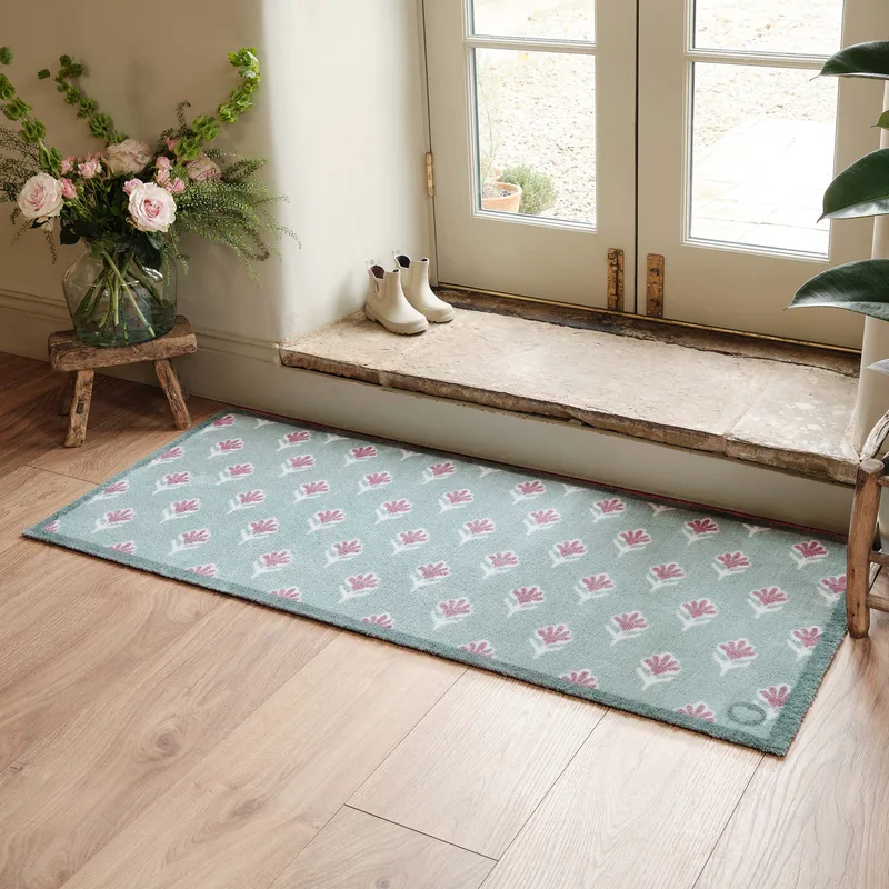 Ditsy Floral Green Washable Runner