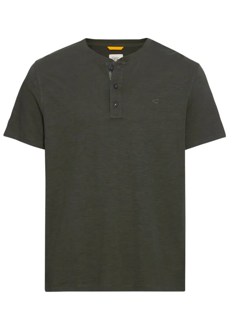 ΑΝΔΡΙΚΟ T-SHIRT CAMEL ACTIVE ΚΟΝΤΟΜΑΝΙΚO HENLEY ΠΡΑΣΙΝΟ