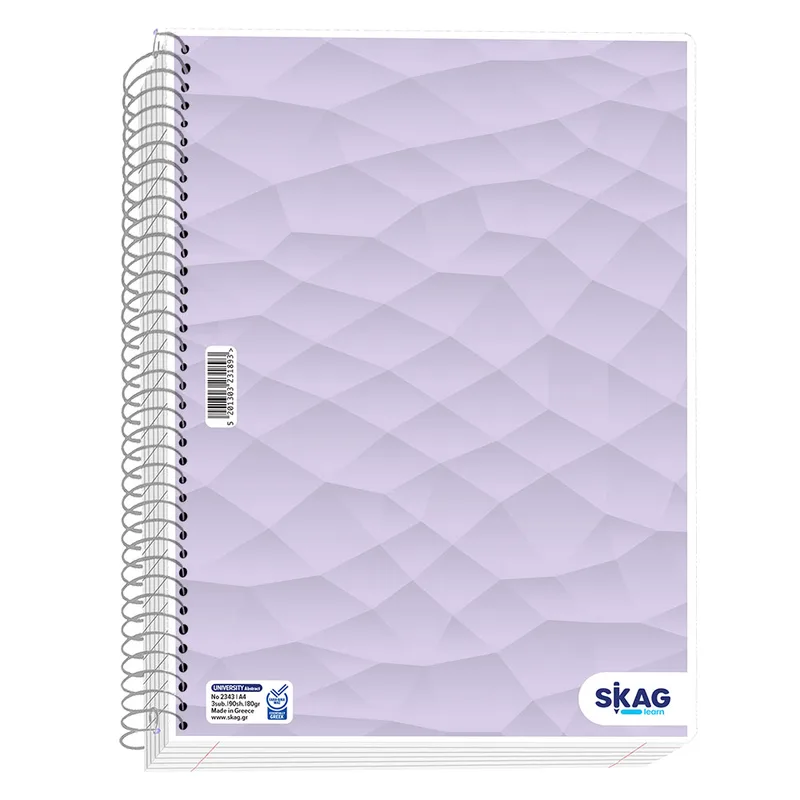 Τετράδιο University Laminated 17x25 εκ 1 Θέματος Ν2331 (Τυχαία Επιλογή Χρώματος)
