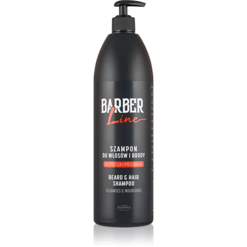 Joanna Barber Line Beard and Hair Shampoo σαμπουάν για μαλλιά και γένια για άντρες 1000 ml