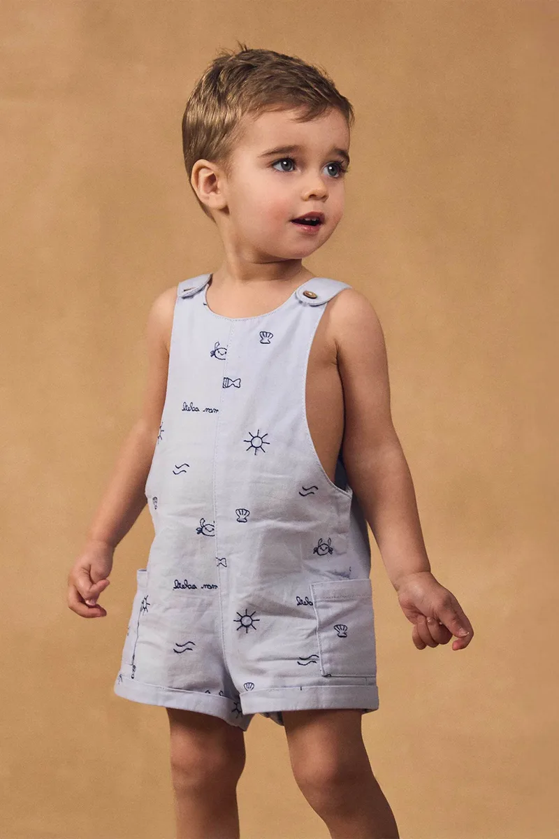 DPAM βρεφική σαλοπέτα για αγόρια "Baby Blue Bottom" - 378225 Μπλε Ανοιχτό