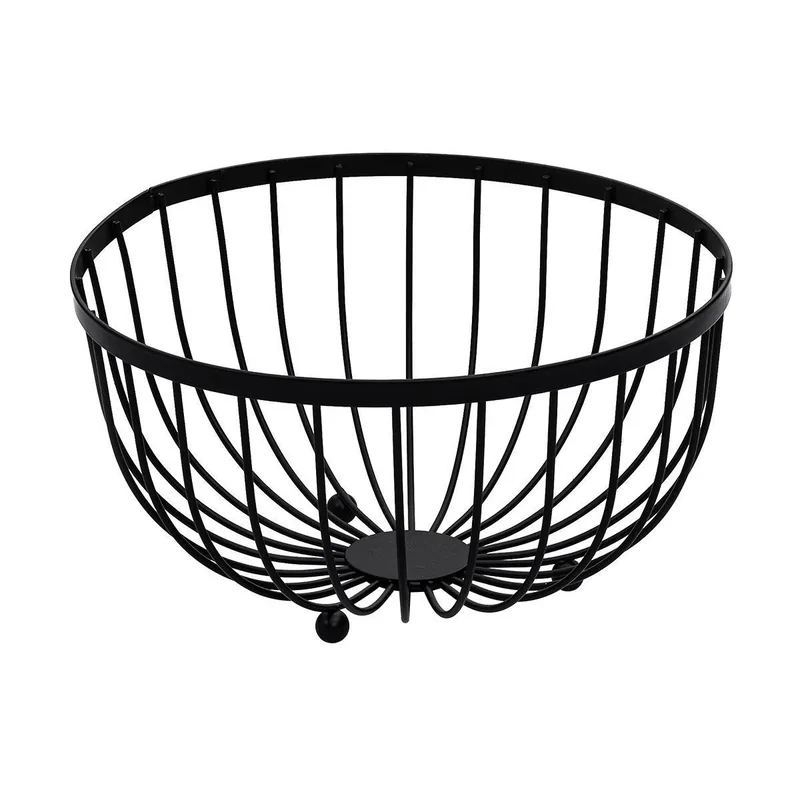 ESTIA ΦΡΟΥΤΙΕΡΑ ΜΕΤΑΛΛΙΚΗ 25x13cm ΜΑΥΡΗ 01-1407, ESTIA