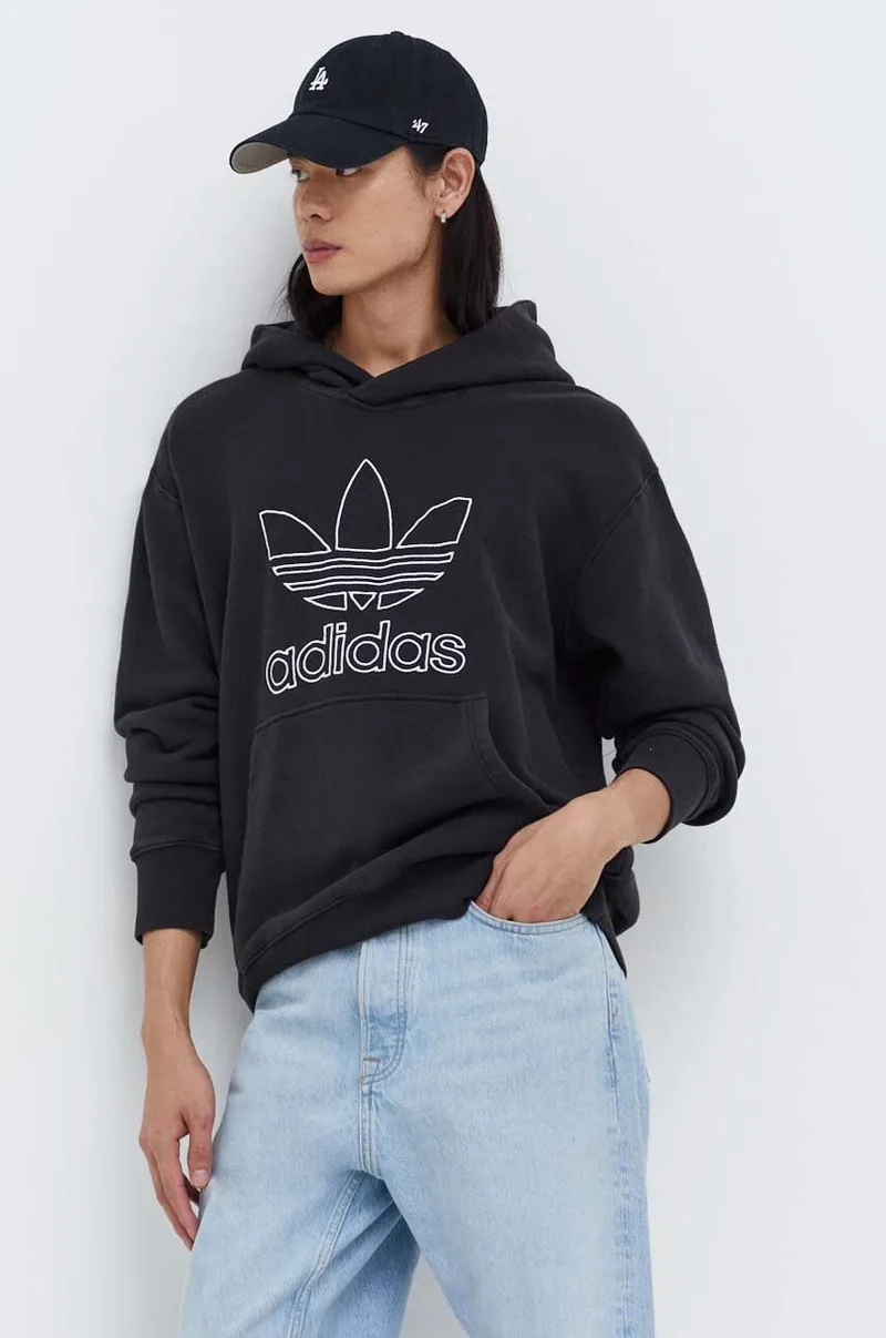 Βαμβακερή μπλούζα adidas Originals Trefoil Hoodie