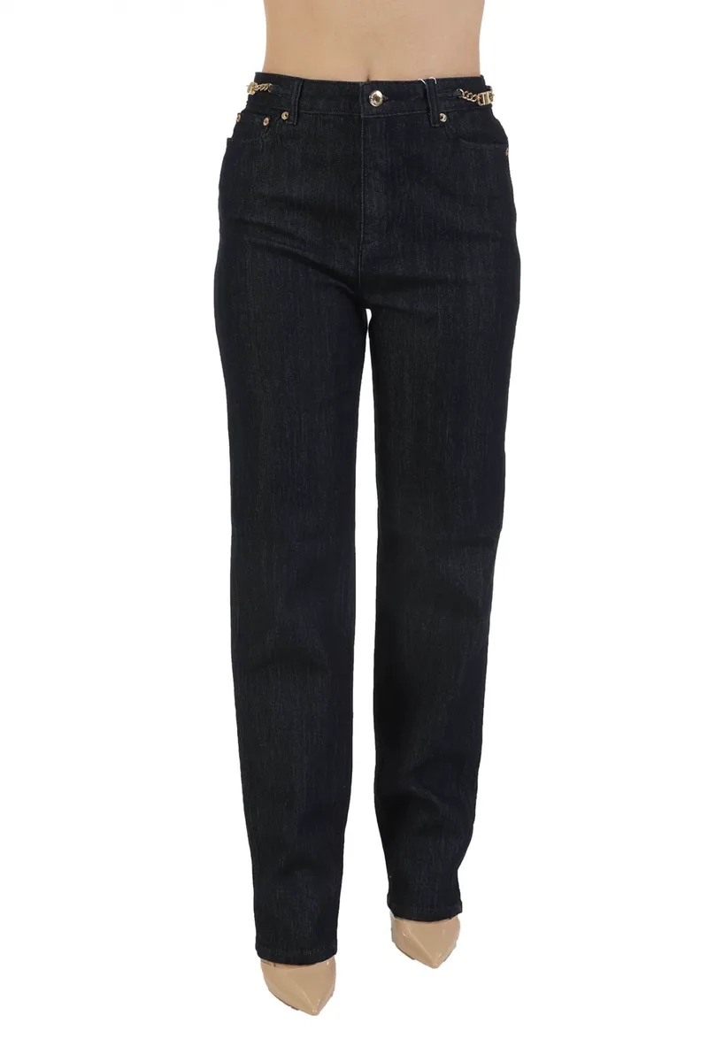 MICHAEL KORS ΠΑΝΤΕΛΟΝΙ JEANS ΑΛΥΣΙΔΑ ΜΕΤΑΛΛΙΚΑ LOGO ΜΠΛΕ