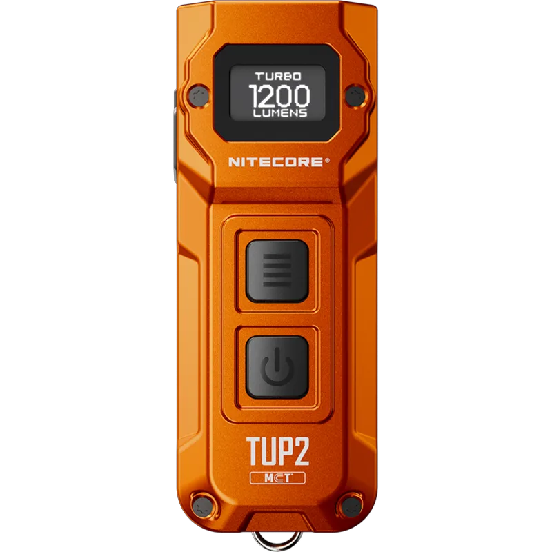 Φακός Nitecore TUP2 Μπρελόκ με Κλιπ LED MCT Ανθεκτικός Αδιάβροχος Επαναφορτιζόμενος 1200 Lumens Μπαταρία 1.300 mAh - Alloy Πορτοκαλί (6952506409549)