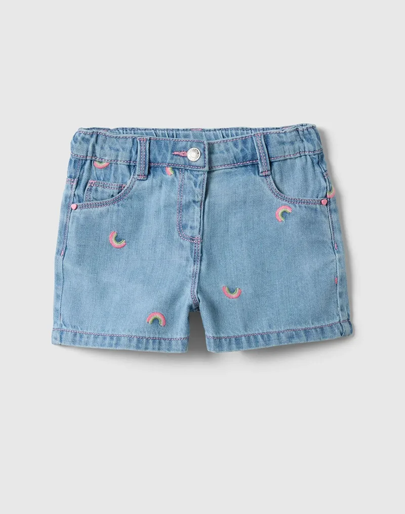 OVS SHORT EMBRO RAINBOW 2561648-LIGHT BLUE DenimLightBlue