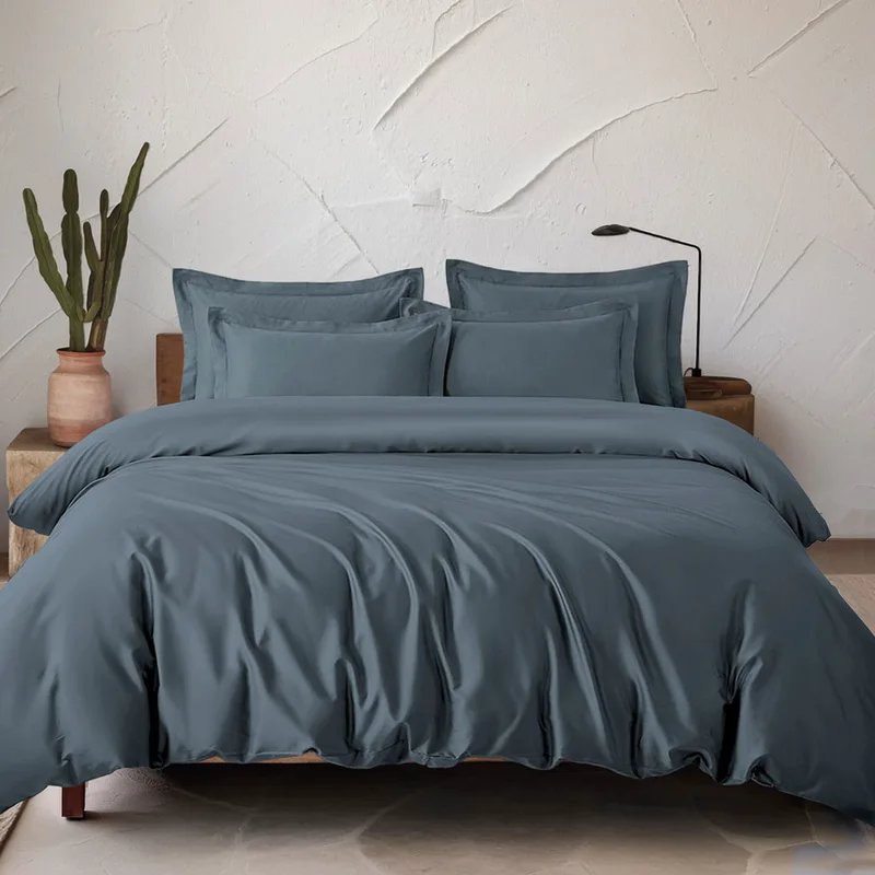 Παπλωματοθήκη Υπέρδιπλη (Σετ 240x260) Rythmos Tencel Glacier Grey-Blue