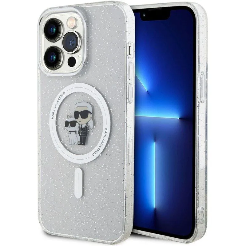 Θήκη IML Glitter Karl & Choupette MagSafe Clear iPhone 15 Pro Max
