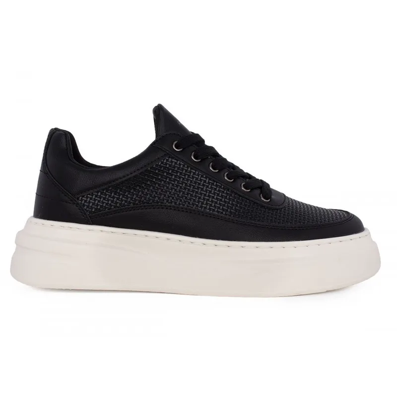 Ανδρικά Sneakers Renato Garini DAVEB-600 Μαύρο Μαύρο Πλεκτό V5700060350L