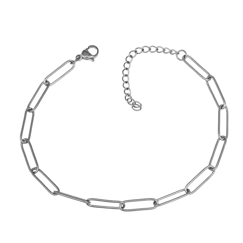 Ανδρικό βραχιόλι με οβάλ κρίκους Visetti Stainless Steel SU-WAN005S SU-WAN005S Ατσάλι