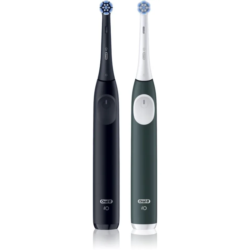 Oral-B iO2 ηλεκτρική οδοντόβουρτσα διπλή συσκευασία Matt Black & Forest Green 1 τμχ