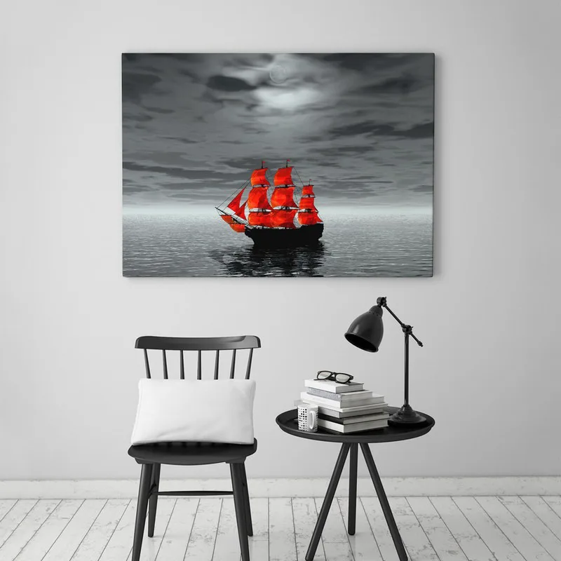 Πινακας σε καμβά RED SHIP
