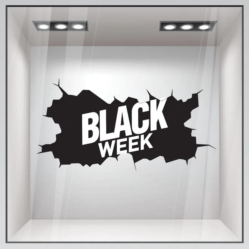 Αυτοκολλητο Εκπτωσεων BLACK WEEK BREAK