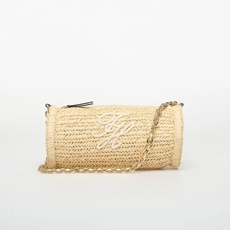 Tommy Hilfiger Elev Summ Chain Bag Raffia Μπεζ Universal