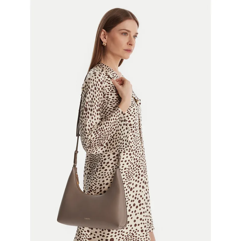 Τσάντα Calvin Klein Foil Logo Conv Shoulder Bag LV04F3272G Μπεζ