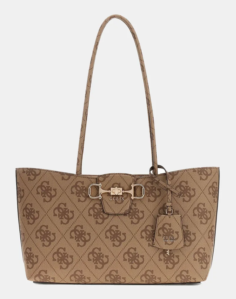 GUESS JANIE LOGO GIRLFRIEND CARRYALL ΤΣΑΝΤΑ ΓΥΝΑΙΚΕΙΟ HWOS9924230-LTL Cappuccino