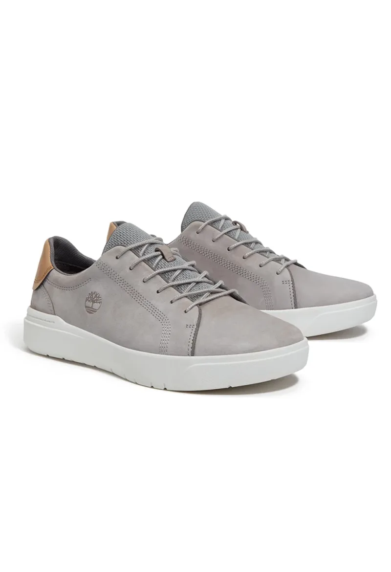 ΑΝΔΡΙΚΑ ΠΑΠΟΥΤΣΙΑ TIMBERLAND SENECA BAY LOW SNEAKERS ΔΕΡΜΑΤΙΝΑ ΑΝΟΙΧΤΟ ΓΚΡΙ