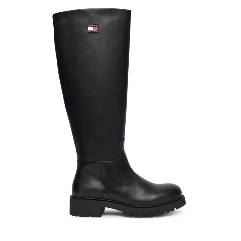 Μπότες Tommy Jeans Tjw Stretchy Long Shaft Boot EN0EN02828 Μαύρο