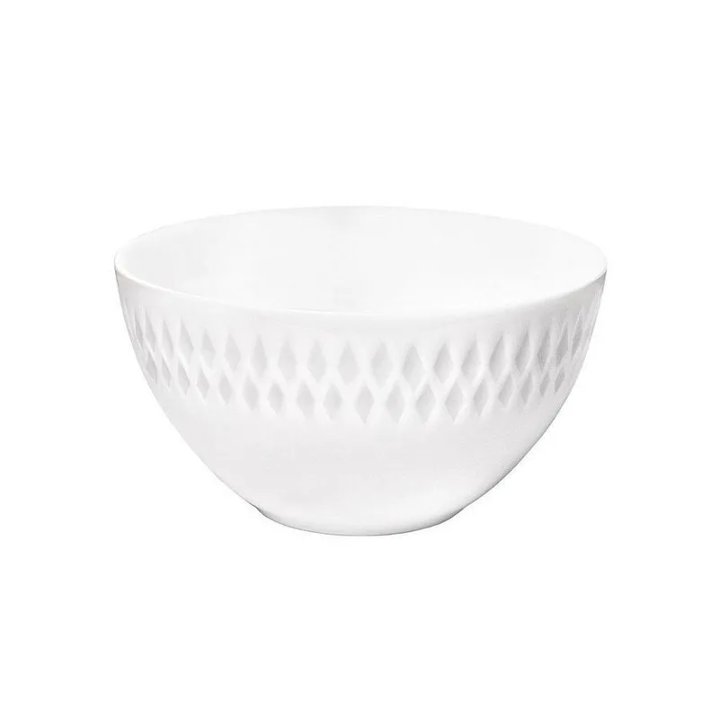 Μπωλ Δημητριακών Πορσελάνης White Diamante Oriana Ferelli® Φ15,5εκ. PRPW430018 (Σετ 6 Τεμάχια) (Υλικό: Πορσελάνη, Χρώμα: Λευκό) - Oriana Ferelli - PRPW430018