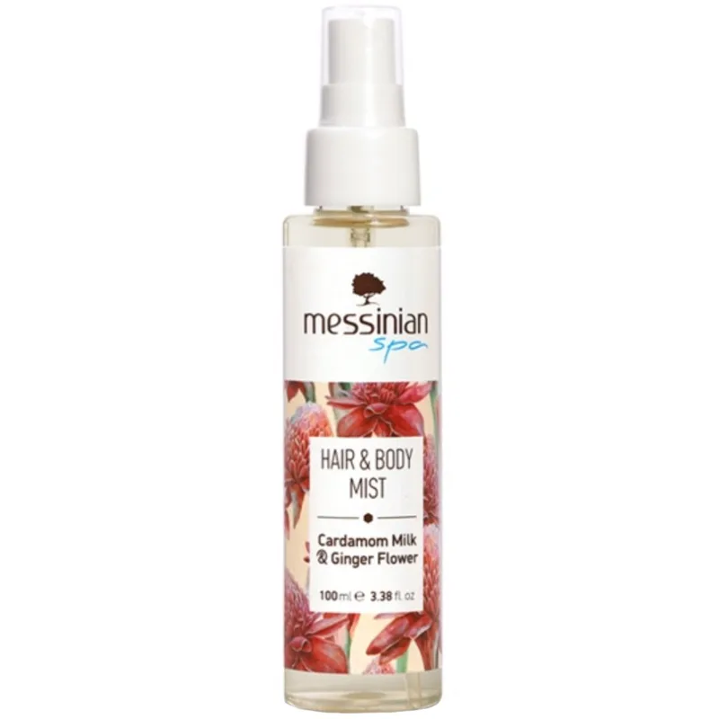 Messinian Spa Cardamom Milk & Ginger Flower Hair & Body Mist Ενυδατικό Mist Μαλλιών & Σώματος με Άρωμα Κάρδαμο & Τζίντζερ 100ml