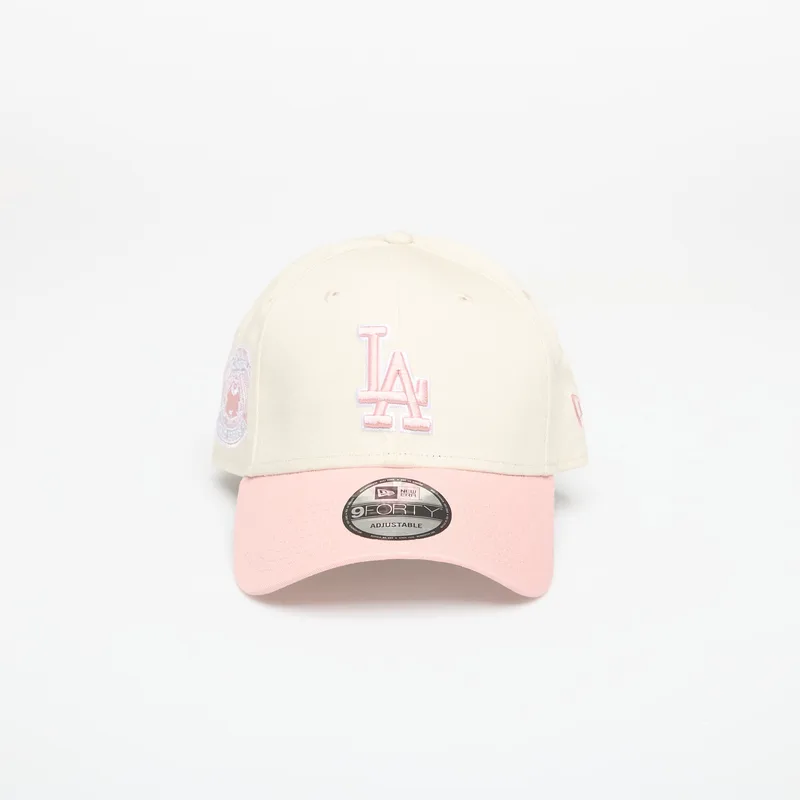 Cap New Era 9FORTY MLB WS Patch Los Angeles Dodgers Light Cream/ Ροζ Rouge Universal