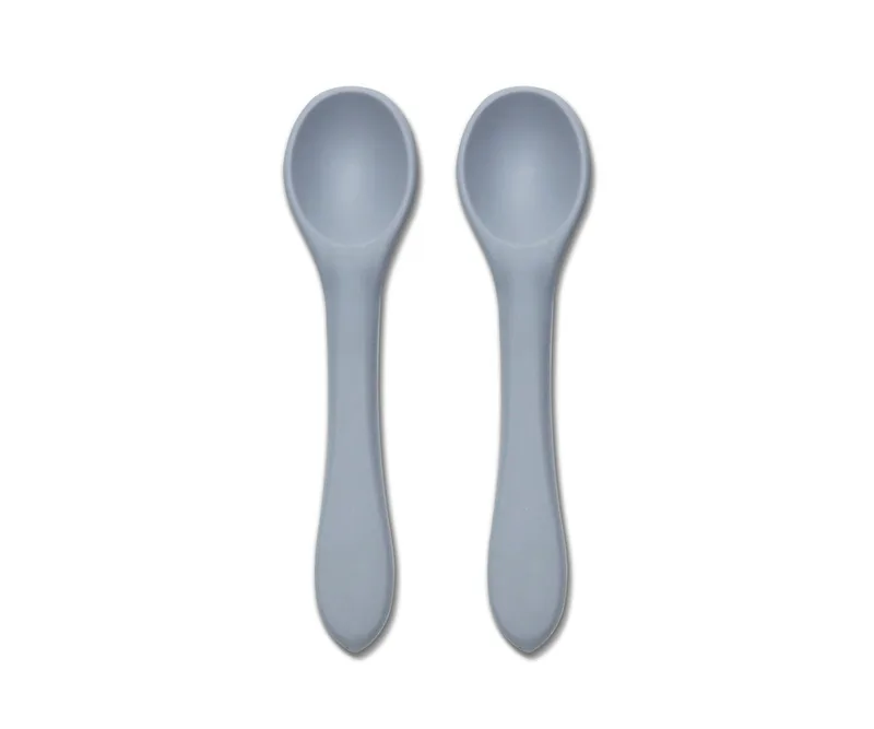 SILICONE SPOONS 2PCS NATURAL GREY