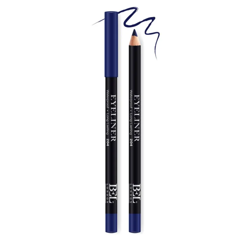 Bel London, Hydrogenated Vegetable Oil, Waterproof, Color, Long-Lasting, Gel Eyeliner Pencil 204, Blue, 0.78 g