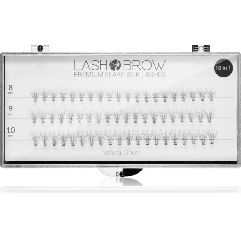 Lash Brow Premium Flare Silk Lashes τεχνητές βλεφαρίδες Natural Short 1 τμχ