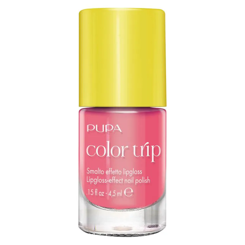 Pupa Color Trip Lipgloss Effect Nail Polish 002 - Glassy Coral (4.5 Ml)