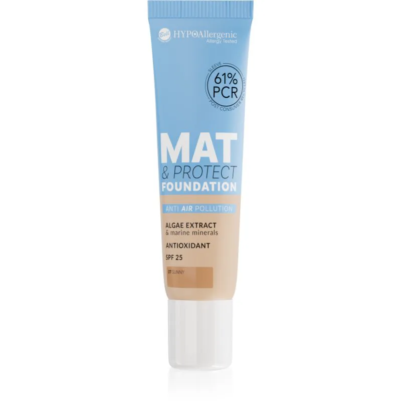 Bell Hypoallergenic Mat & Protect μακράς διαρκείας ματ μεικ απ SPF 25 απόχρωση 07 Sunny 30 γρ