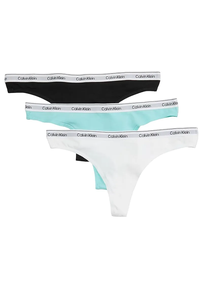 Calvin Klein γυναικεία εσώρουχα String Icon Logo (Συσκ. 3τμχ)-000QD5209E-WAC
