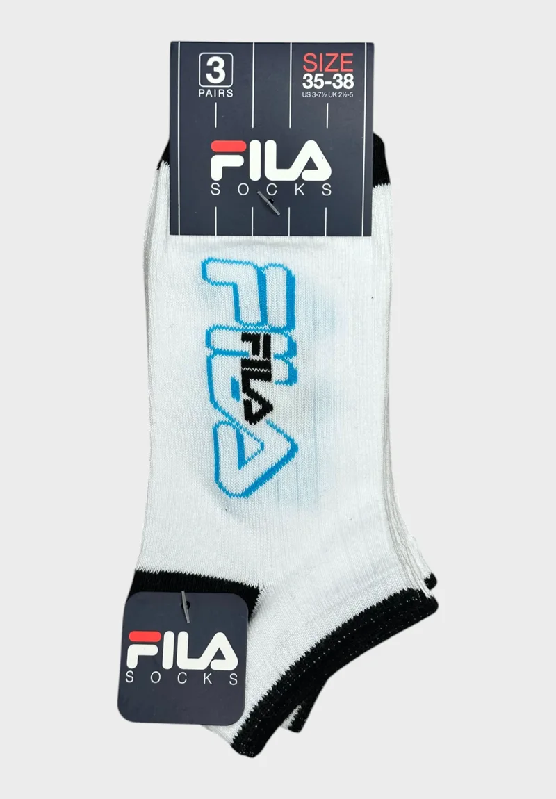 Παιδικές Κάλτσες FILA Αγόρι 3-Pack Λευκές με Logo F1433-331-Λευκό