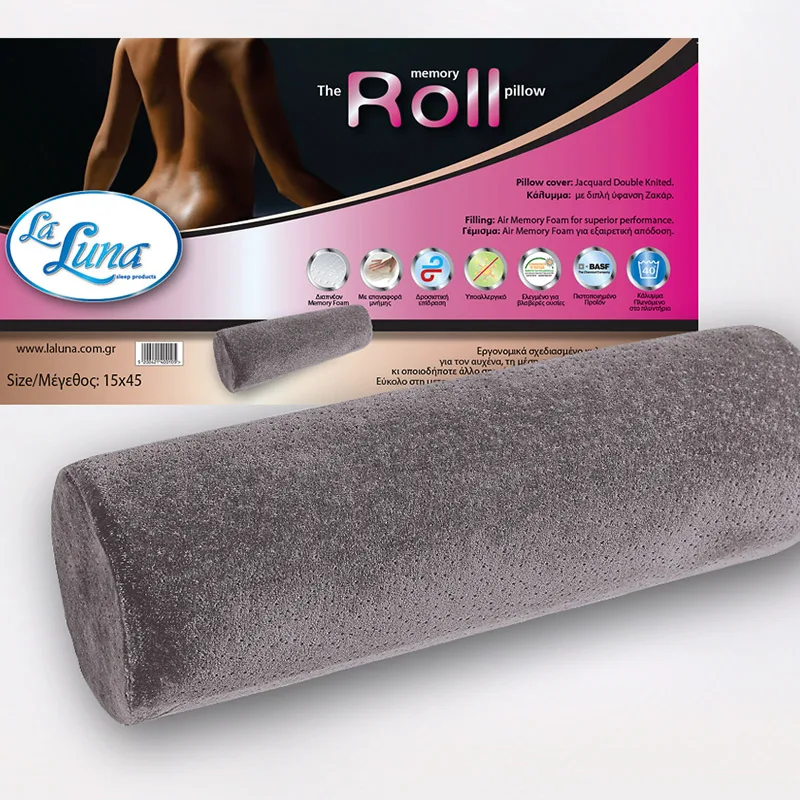 Μαξιλάρι Ύπνου Εργονομικό 45X15 La Luna The Roll Λευκό