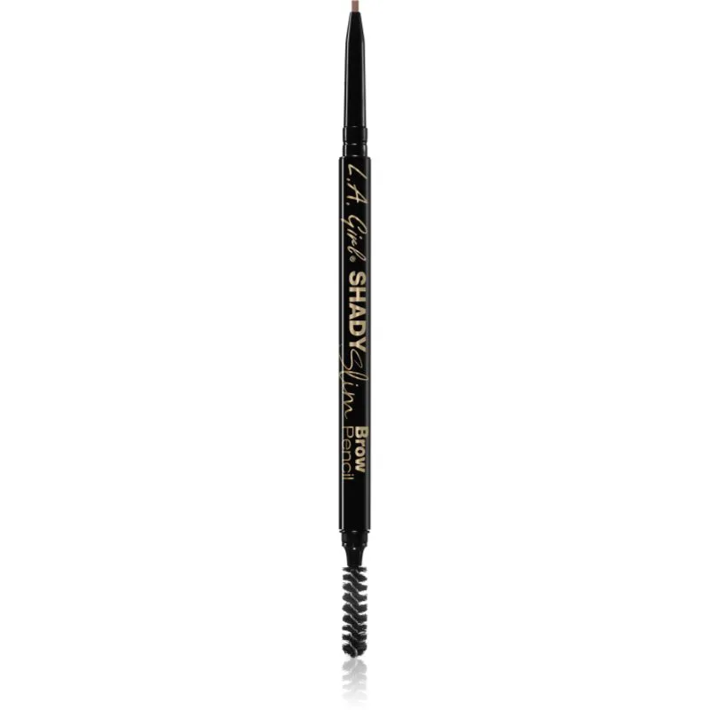 L.A. Girl Cosmetics Shady Slim αυτόματο μολύβι για τα φρύδια με βούρτσα απόχρωση Warm Brown 0.08 γρ