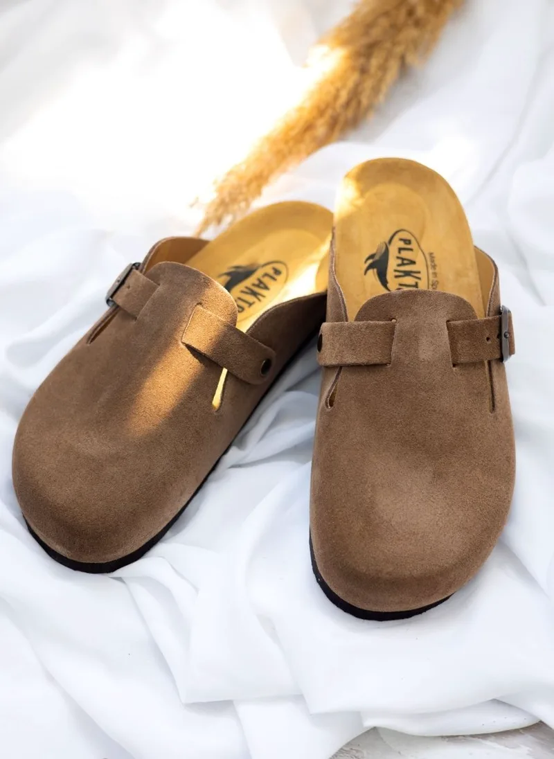 Plakton Σουέντ ανατομικά Clogs - 181539 - Taupe