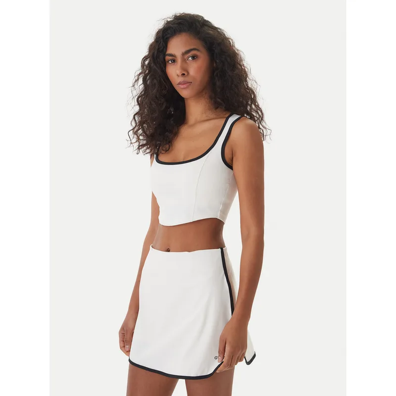 Guess Τοπ V6GP09 K2999 Εκρού Slim Fit