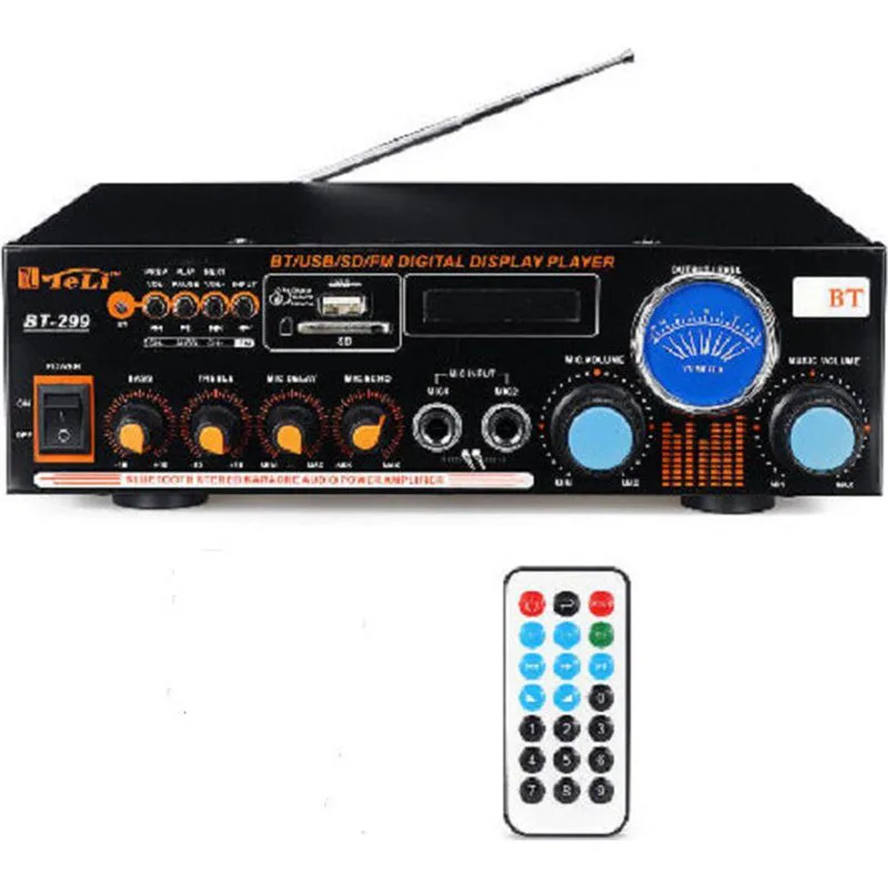 Ενισχυτής με λειτουργία Karaoke BT-299 σε Μαύρο Χρώμα