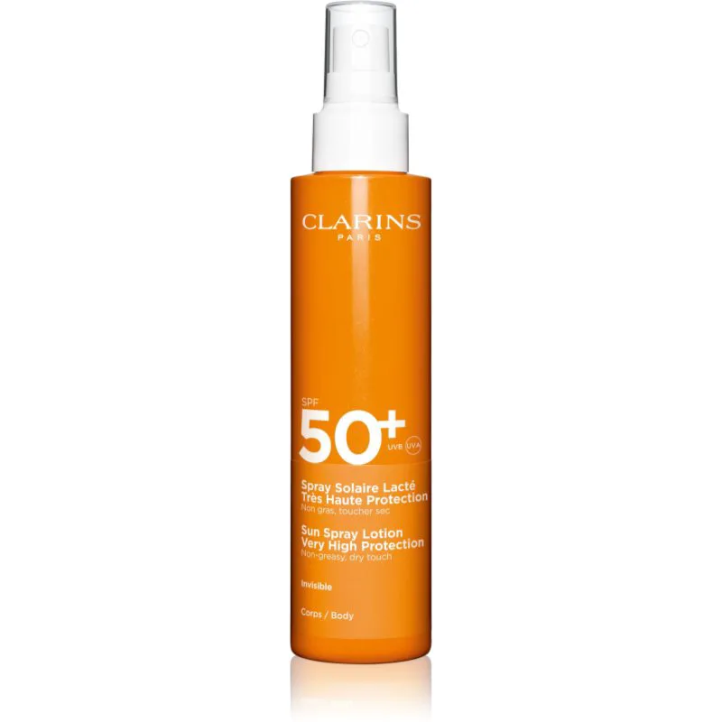 Clarins Sun Care Spray Lotion αντηλιακό σπρέι για σώμα και πρόσωπο SPF 50+ 150 ml