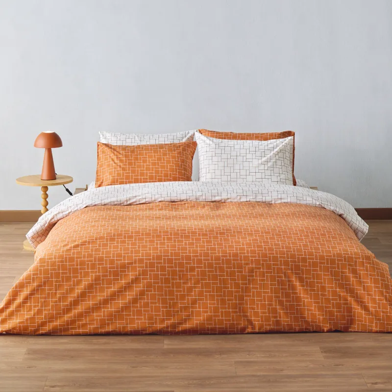 Παπλωματοθήκη King Size Σετ 265x245 Kentia Dodici 06 Terracotta
