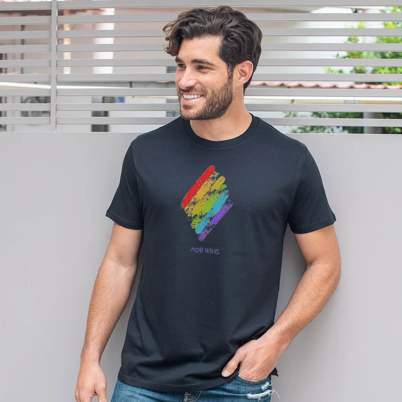 Λοβ Wins - Organic Vegan T-Shirt Unisex - Μαύρο - L