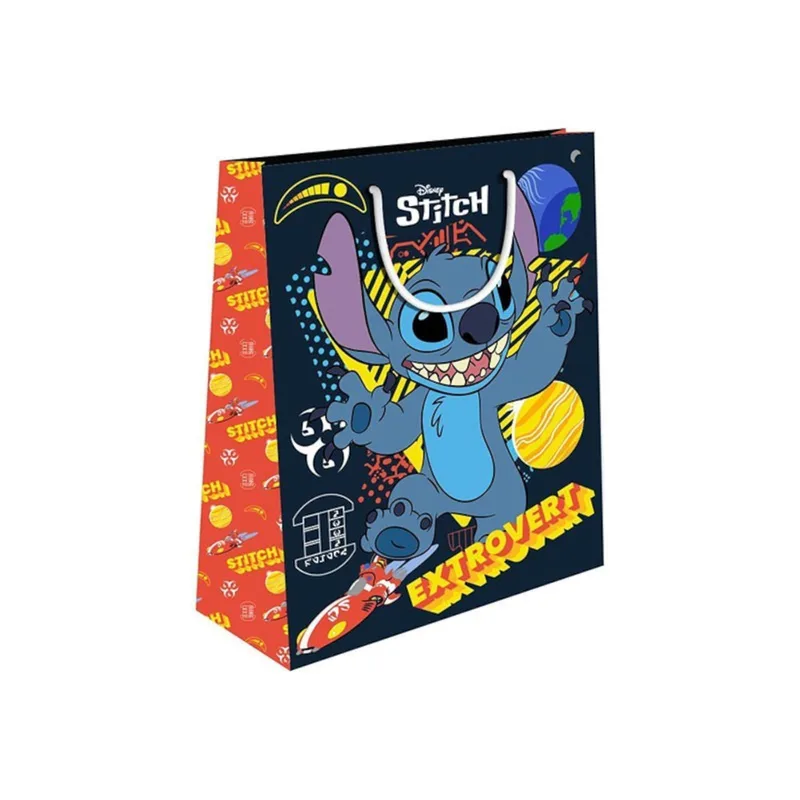 Σακούλα Δώρου Χάρτινη 26x12x32 Lilo & Stitch Μπλε 564060