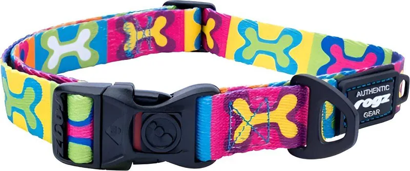 ΠΕΡΙΛΑΙΜΙΟ ROGZ FUSION CLASSIC POPART YELLOW (16MM/26 -40CM)