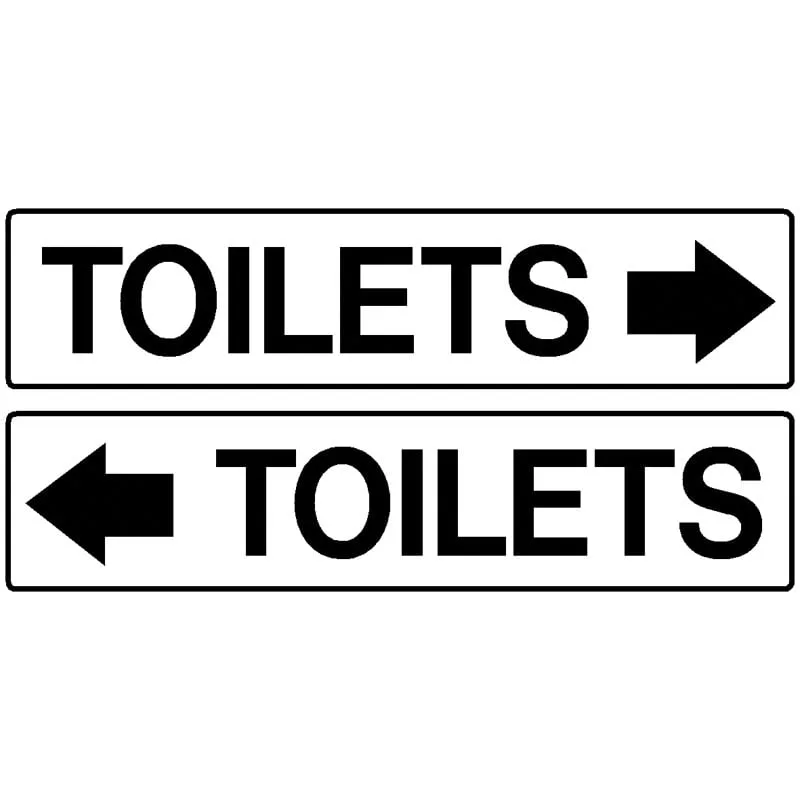 Πινακίδα Toilets Αυτοκόλλητο 75x150mm 2Τμχ