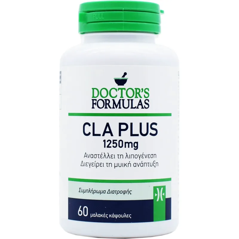 Doctor's Formulas CLA Plus 1250mg Συμπλήρωμα Διατροφής Λινολεϊκού Οξέους για το Μεταβολισμό του Λίπους, Έλεγχο Βάρους & Αύξηση της Μυϊκής Μάζας 60 Softgels