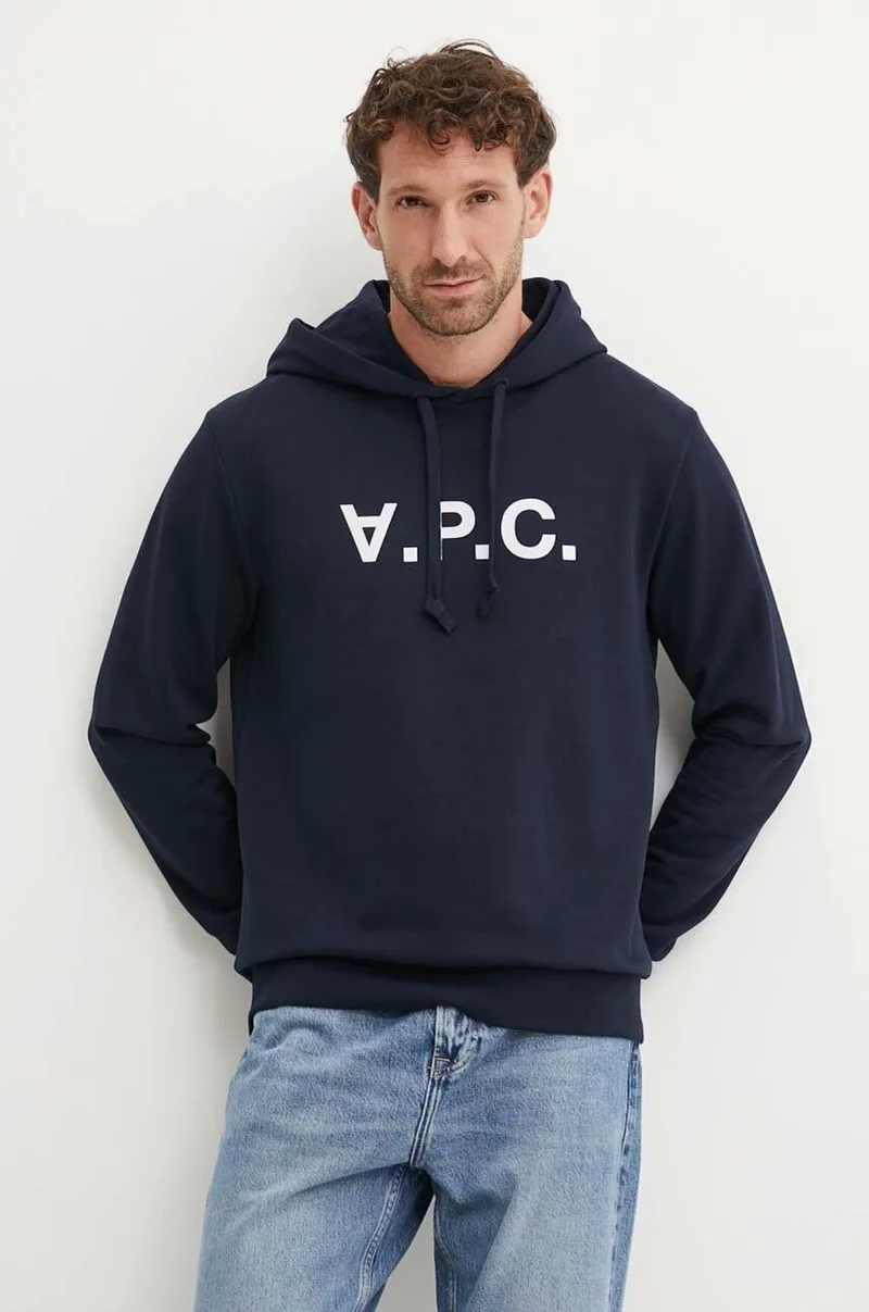 Βαμβακερή μπλούζα A.P.C. hoodie standard grand vpc GOTS