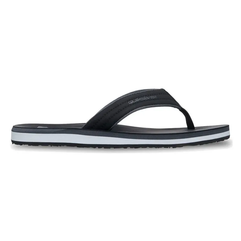 Quiksilver Carver Nubuck Ανδρικές Δερμάτινες Σαγιονάρες EQYL100060-KVJ2 Μαύρο