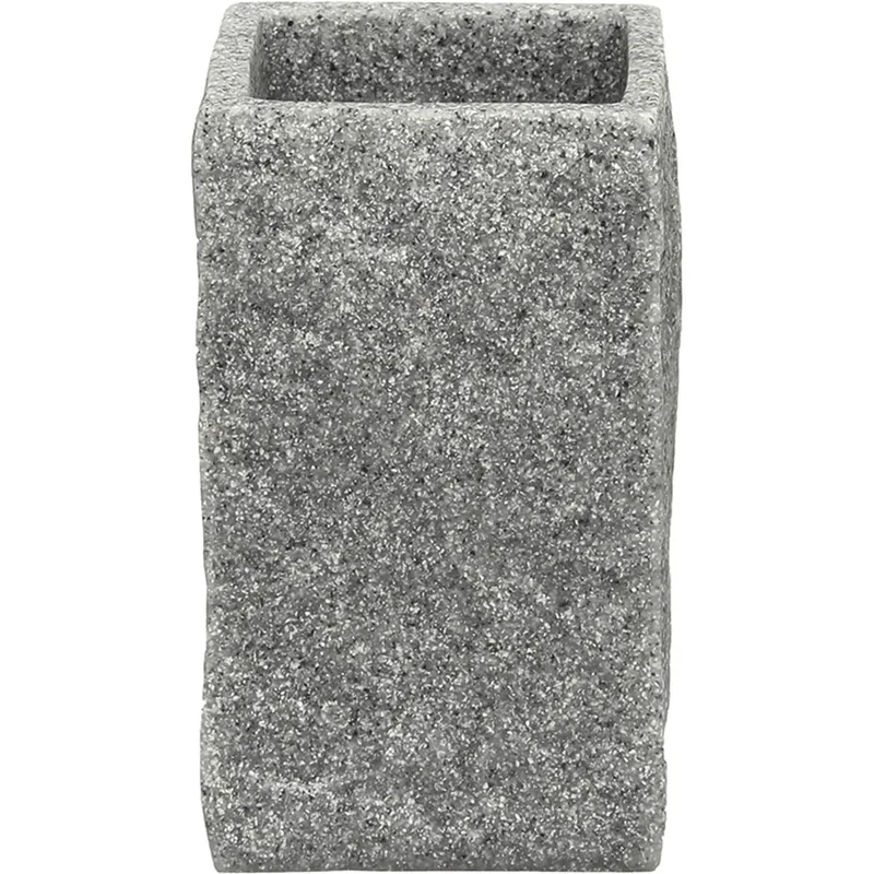 Ποτηροθήκη Polyresin Γκρι 6,5x6,5x10,5εκ. MRShome DS-8891L02 (Υλικό: Polyresin, Χρώμα: Γκρι) - sealskin - sl-DS-8891L02