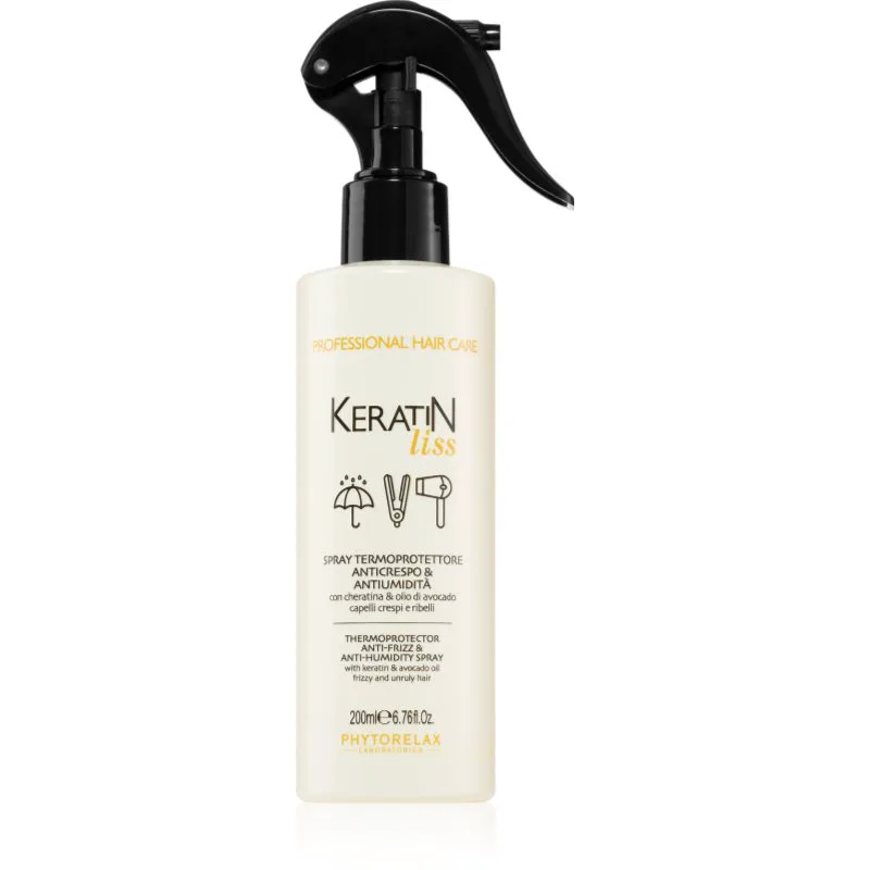 Phytorelax Laboratories Keratin Liss προστατευτικό σπρέι με ενυδατική επίδραση για ατίθασα και κρεπαρισμένα μαλλιά 250 ml