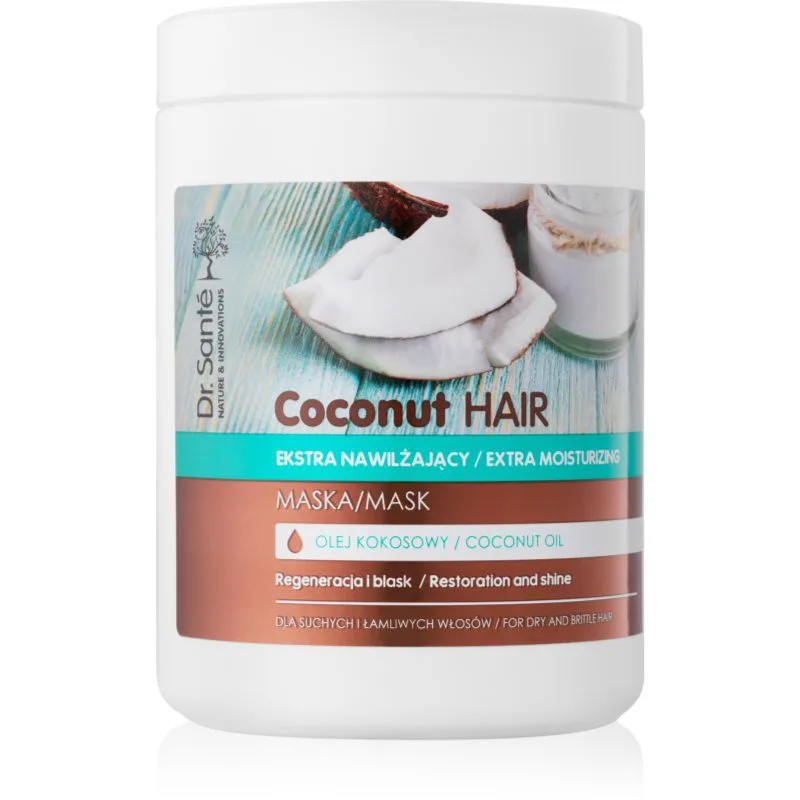 Dr. Santé Coconut ενυδατική μάσκα λάμψη για ξηρά και εύθρασατα μαλλιά 1000 ml